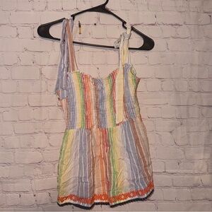 NWT THML Pastel Striped Sleeveless tank sz small